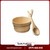Xô và gáo gỗ sauna