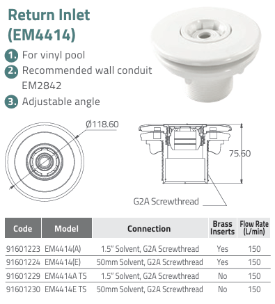Đầu trả nước EM4414 Đầu trả nước EM4414