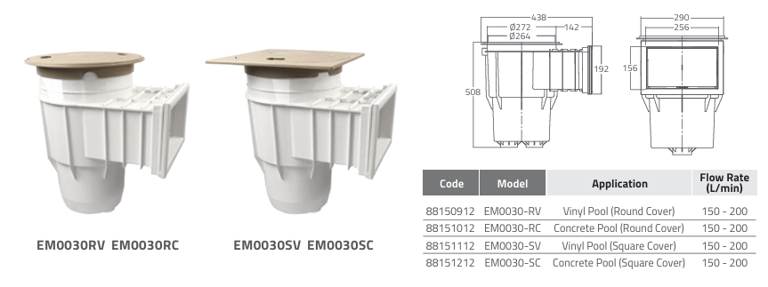 Skimmer Emaux EM0030 Skimmer Emaux EM0030