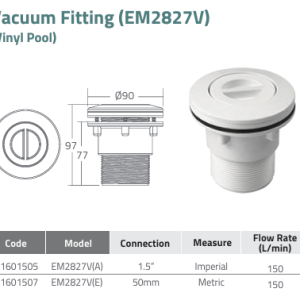 Mắt hút vệ sinh EM2827V