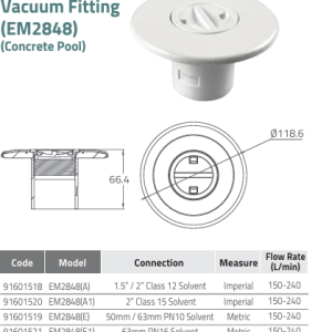 Mắt hút vệ sinh EM2848