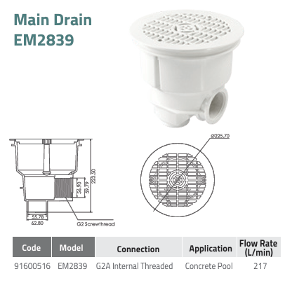 nắp thu đáy EM2839 Nắp thu đáy EM2839